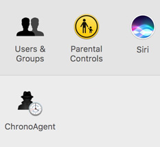 ChronoAgent in System Preferences System Preferences