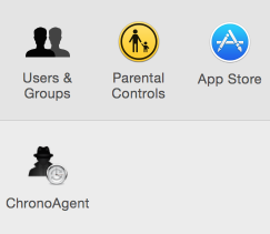 System Preferences ChronoAgent in System Preferences