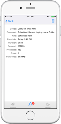Specific and detailed agent monitoring Monitor agent health in real time