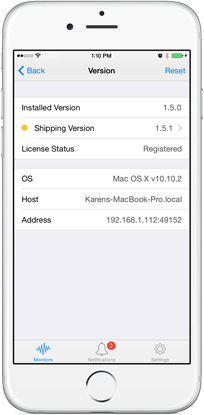 ChronoMonitor version information See the version number of the agent you're monitoring