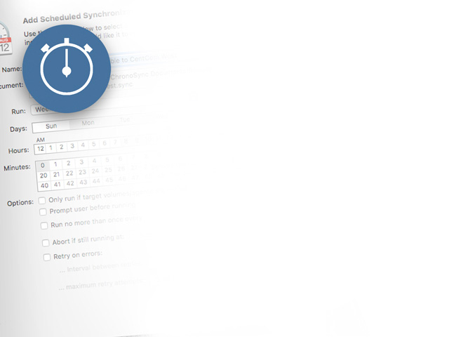 Schedule syncs for your Mac