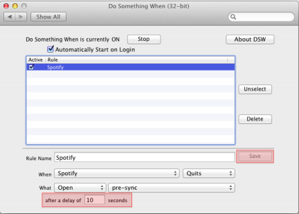 Do Something When delay value Enter a delay value