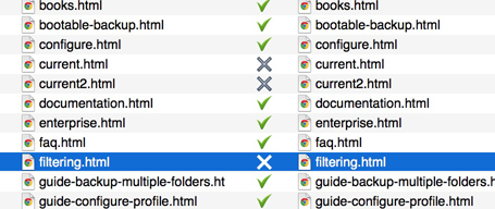 Exclusion in Analyze panel exclude file when synchronizing