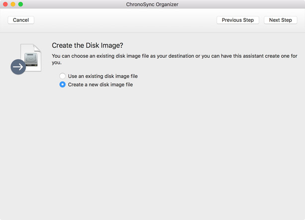 create disk image choose to create a disk image or not