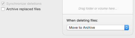 Archive setting Archive Replaced Files