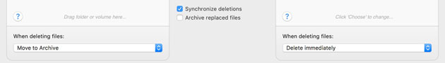Sync deletions and move to archive Synchronize Deletions