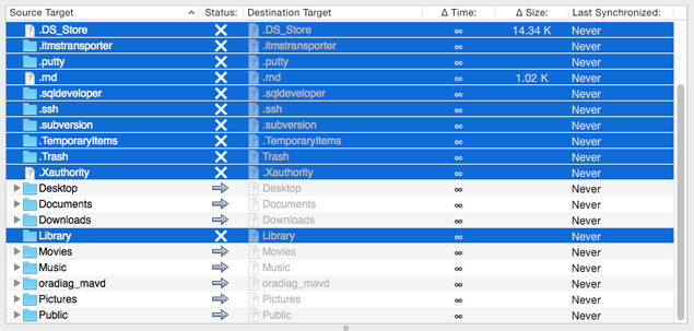 Exclusions shown in Analyze panel Excluded files