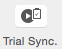 Trial Sync toolbar icon Trial Sync