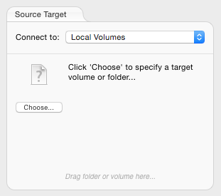 Choose source target Select target