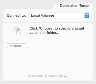 Choose target Select destination target