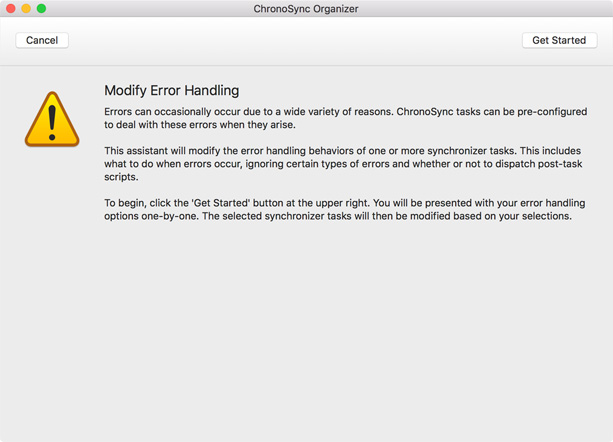 Summary of error handling assistant Error handling explanation