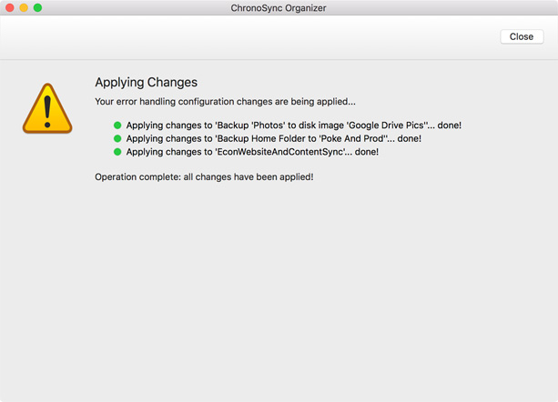 Assistant setup complete Settings applied
