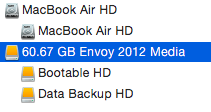 2nd partition in sidebar Partitions listed as logical volumes
