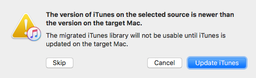 Migration warning Incompatible app migration