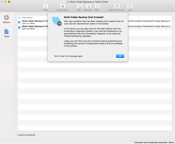 Assistant setup complete Task created