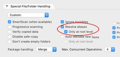 Resolve aliases only at root level Resolve aliases