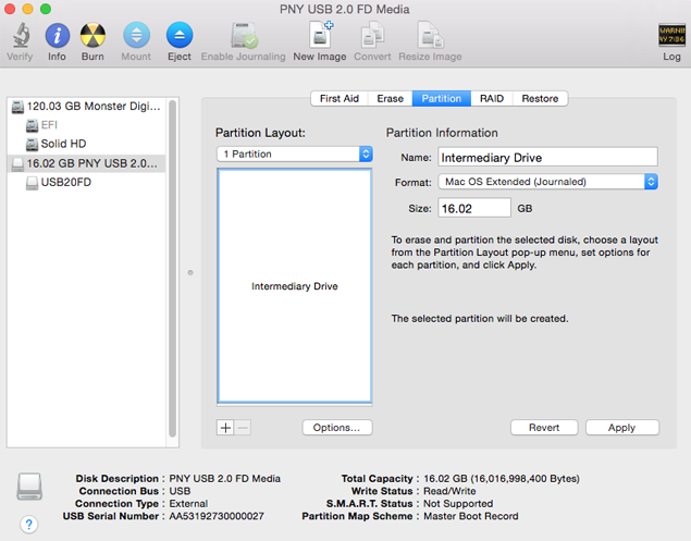 Disk Utility Partition Creation Create Partition