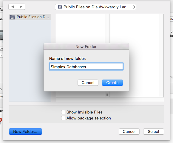 New Folder Create a new folder