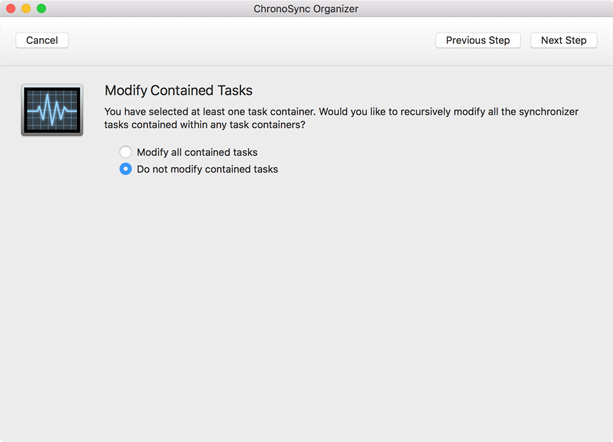 Recursively modify tasks Modify contained tasks