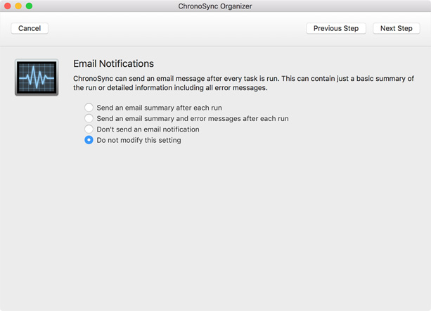 Email Enable email notifications