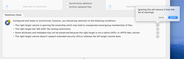 Warnings warning message popups