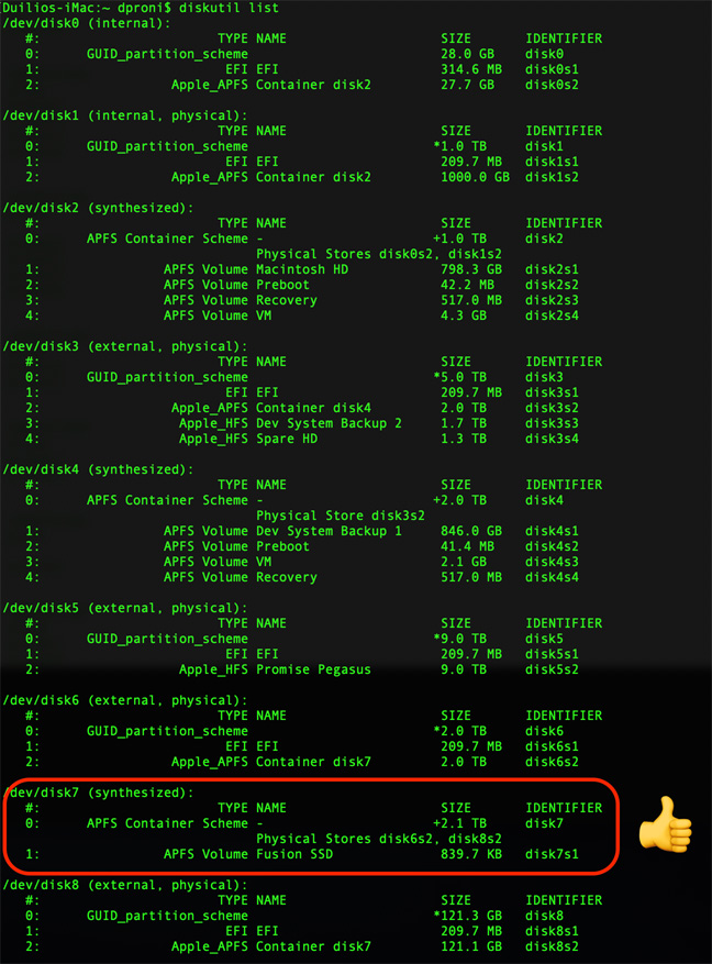 See Fusion Drive in Terminal Fusion Drive in Container