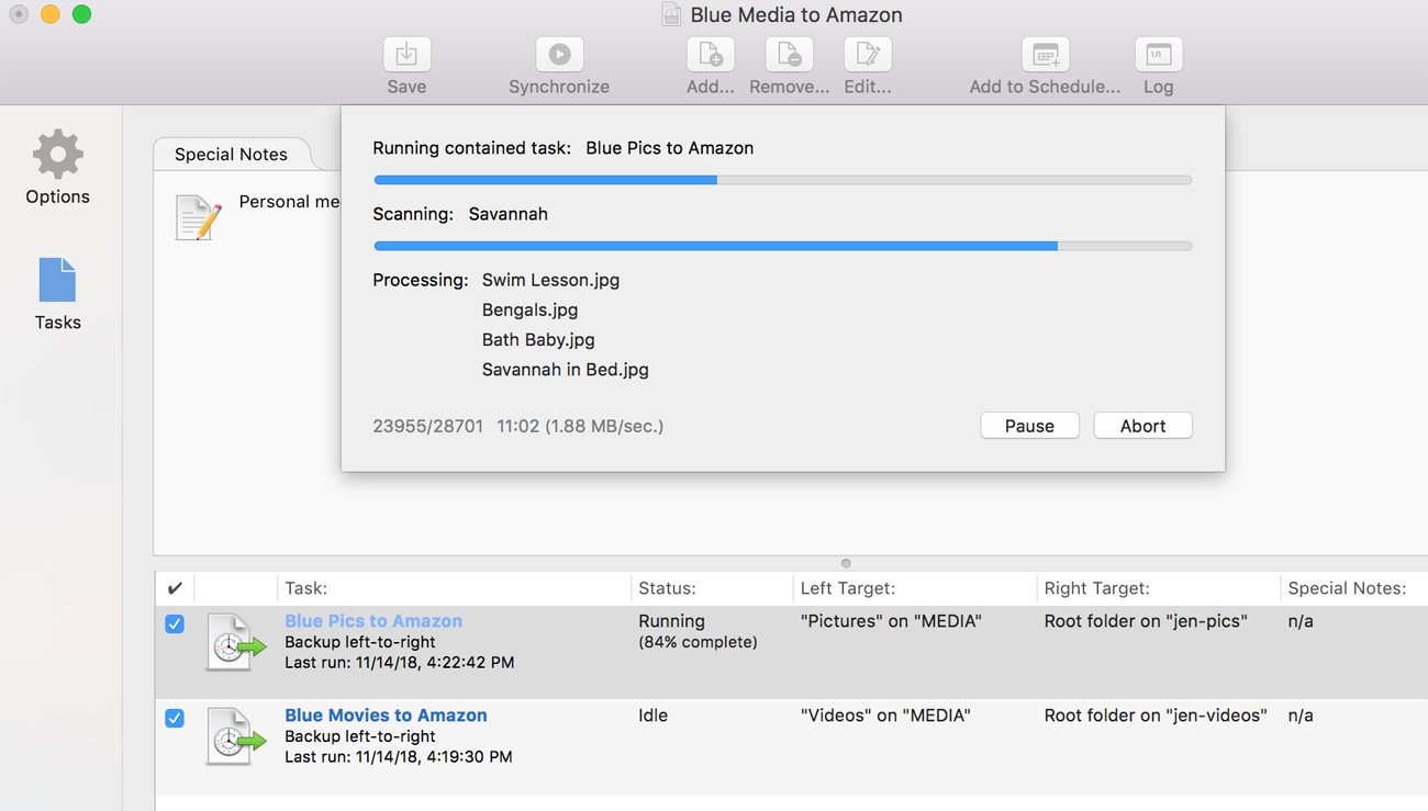 chronosync sync over internet