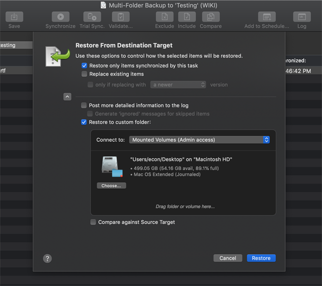 chronosync backup to server chronosync backup to server