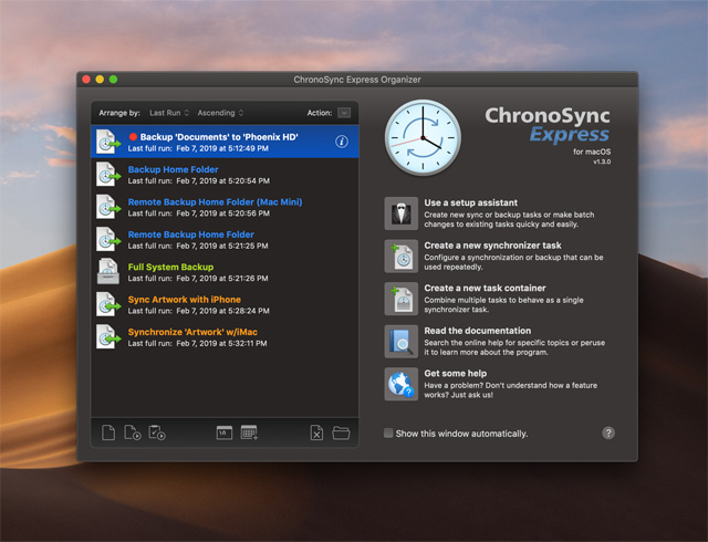 chronosync archive items chronosync archive items
