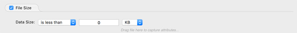 File Size rule Create File Size rule for filtering sync