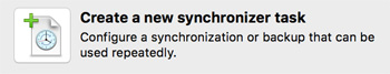 Configure a sync task Create a new task