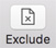 Exclude toolbar icon Exclude