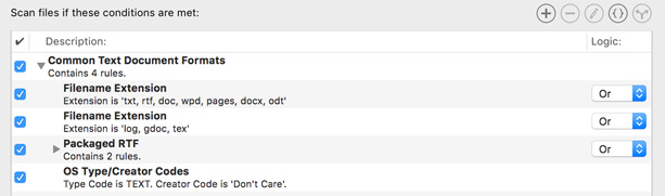 The Rules panel Use rules to filter files in the sync