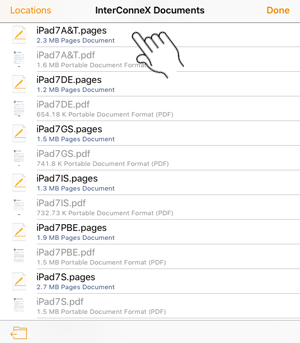 List of files in sharespace Select Pages doc