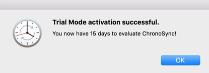 Successful dialog Activation successful