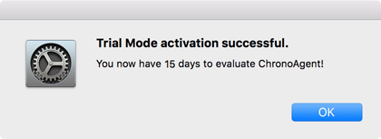 Successful dialog Activation successful